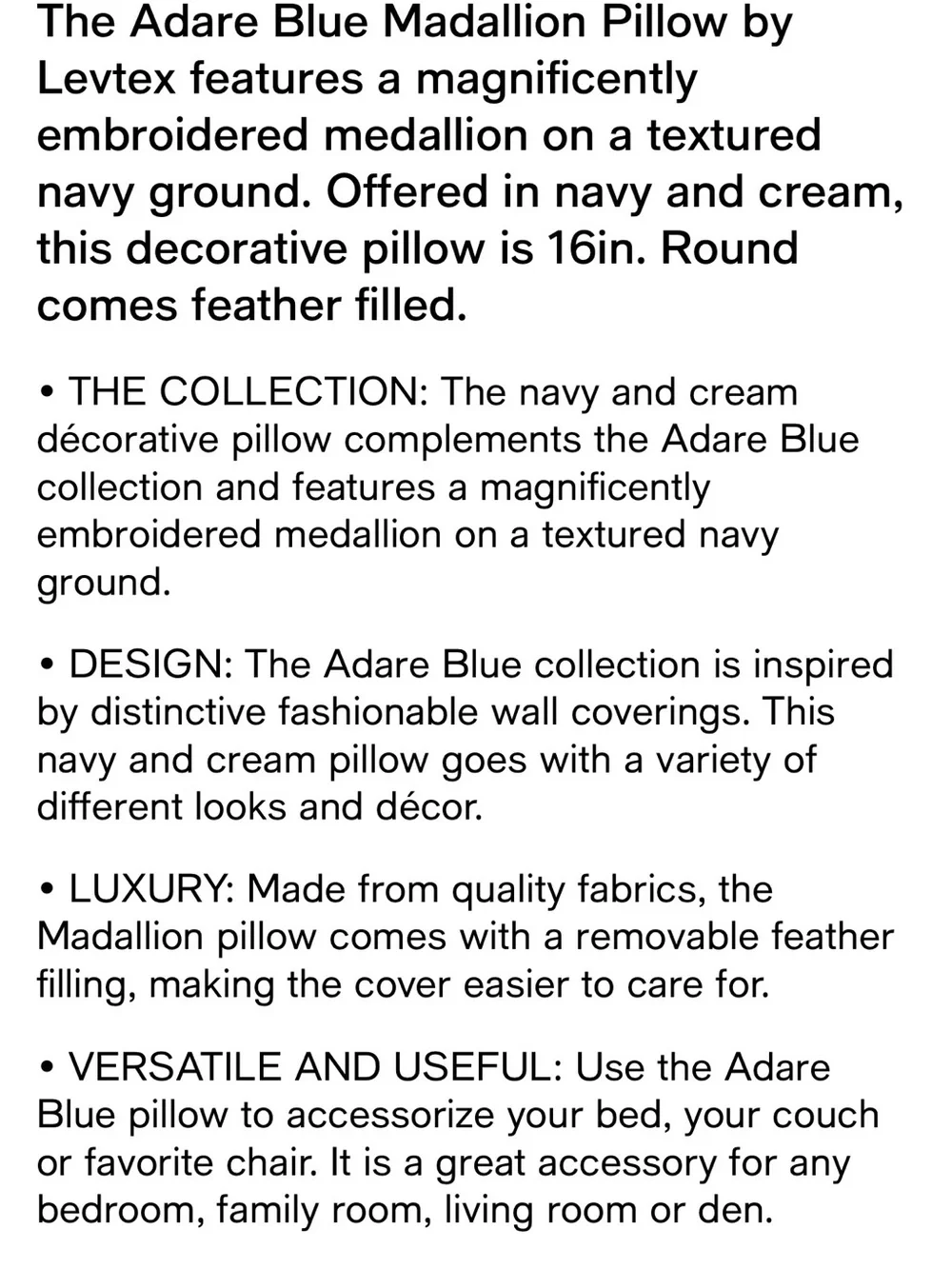 Levtex round decorative